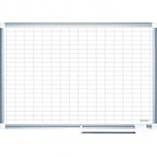 MasterVision® 24"(H) x 36"(W) Grid Platinum Plus Dry Erase Board, Aluminum Frame, Each