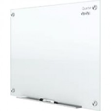 Quartet® Infinity™ Glass Magnetic Marker Board, White, Frameless, 2'W x 1 1/2'H (G2418W)