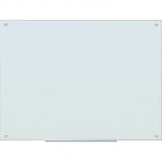 U Brands, 47" x 35", Glass Dry-Erase Board, White Frosted Surface, Frameless (121U00-01)