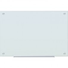 U Brands, 35"W x 23"H, Glass Dry Erase Board, White frosted Surface, Frameless (120U00-01)