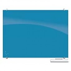 Best-Rite Visionary Colors Magnetic Glass Dry Erase Whiteboard 35.43" x 47.24" Blue (83844-Blue)