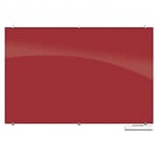 Best-Rite Visionary Colors Magnetic Glass Dry Erase Whiteboard 47.24" x 70.87" Red (83845-Red)