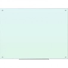 U Brands Magnetic Glass Dry Erase Board, For High Energy Magnets, 47" x 35", White Frosted Surface, Frameless (2299U00-01)