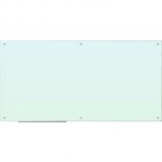 U Brands Magnetic Glass Dry Erase Board, For High Energy Magnets, 70" x 35", White Frosted Surface, Frameless (2300U00-01)