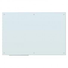 U Brands Magnetic Glass Dry Erase Board, For High Energy Magnets, 70" x 47", White Frosted Surface, Frameless (2301U00-01)