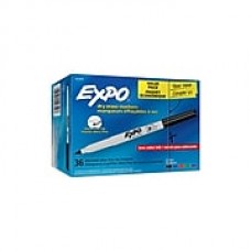 EXPO Low Odor Dry Erase Markers, Ultra Fine Tip, Assorted Colors, 36 Count