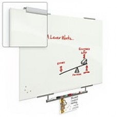 Best-Rite Visionary Magnetic Glass Dry Erase Whiteboard with Exo Tray System, 23.62" x 35.43", White (83843-1X576)