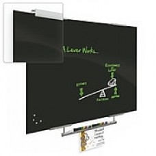 Best-Rite Visionary Magnetic Glass Dry Erase Whiteboard with Exo Tray System, 23.62" x 35.43", Black (84061-1X576)