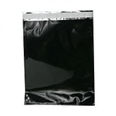 JAM Paper® Foil Envelopes with Self Adhesive Closure, 9 x 12, Open End, Black, 100/pack (01323290B)