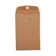 JAM Paper® 6 x 9 Open End Catalog Envelopes with Clasp Closure, Brown Kraft Paper Bag Recycled, 100/pack (563120844B)