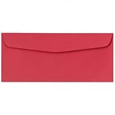 LUX® 60lbs. 4 1/8" x 9 1/2" #10 Bright Regular Envelopes, Holiday Red, 250/BX