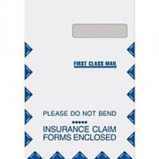 MAP Brand Non-Imprinted Jumbo 9 W x 13 H inch Claim Window Envelopes, Grip-seal, Right Window, 100/Box