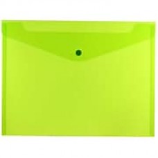 JAM Paper® Plastic Envelopes with Snap Closure, Letter Booklet, 9.75 x 13, Lime Green Poly, 12/pack (218S0LI)