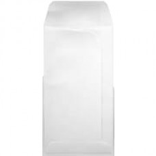 LUX® Large Drive-In Banking Envelopes, 3-3/4" x 7", 24lb, White, 500 Envelopes (LDI-24WW-500)