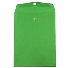 JAM Paper® 10 x 13 Open End Catalog Envelopes with Clasp Closure, Brite Hue Green Recycled, 100/pack (87519)