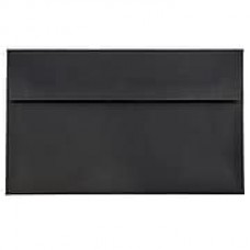 JAM Paper® A9 Invitation Envelopes, 5.75 x 8.75, Black Linen Recycled, 1000/carton (900906807B)