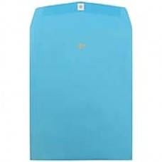 JAM Paper® 10 x 13 Open End Catalog Envelopes with Clasp Closure, Brite Hue Blue Recycled, 100/pack (87493)