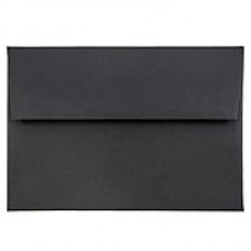 JAM Paper® 4bar A1 Envelopes, 3 5/8 x 5 1/8, Black Linen Recycled, 1000/carton (900919196B)