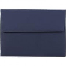 JAM Paper® 4bar A1 Envelopes, 3 5/8 x 5 1/8, Navy Blue, 1000/carton (LEBA917B)