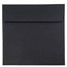 JAM Paper® 8.5 x 8.5 Square Envelopes, Black Linen Recycled, 1000/carton (V01214B)