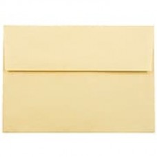 JAM Paper® A7 Invitation Envelopes, 5.25 x 7.25, Parchment Antique Gold Yellow Recycled, 1000/carton (78758B)