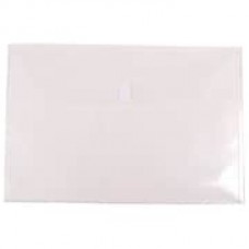 JAM Paper® Plastic Envelopes with Hook & Loop Closure, Booklet, Jumbo, 12" x 18", Clear Poly, 12/pack (457V0CL)