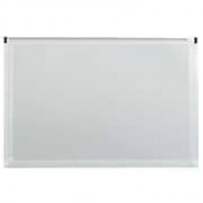 JAM Paper® Plastic Envelopes with Zip Closure, Legal Booklet, 9.75 x 14.5, Clear Poly, 12/Pack (219Z1CL)