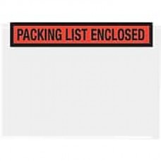 Packing List Envelopes, 7" x 5-1/2", Red Panel Face "Packing List Enclosed", 1000/Case