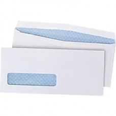 Quality Park Gummed V-Flap Security Tinted Window #10 Envelopes, 4 1/8" x 9 1/2", White, 500/Bx (QUA90130)