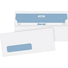 Quality Park® Instant Seal #10 Single Window Security Envelopes, Reveal-N-Seal, 500/Box