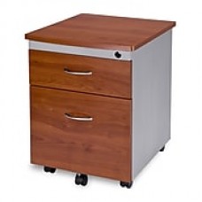 OFM Modular Wheeled Mobile 2-Drawer File Cabinet Pedestal, Cherry, (55106-CHY)