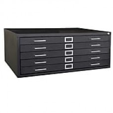 Sandusky® 5-Drawer Steel Flat File Cabinet, Black (244876-09)