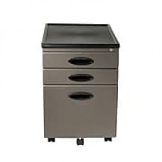 Calico Designs 3-Drawer Metal and Plastic File Cabinet, Pewter, Letter and Legal (51101BOX)