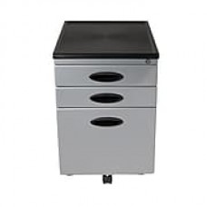 Calico Designs 2-Drawer Metal and Plastic File Cabinet, Silver, Letter/Legal (51102BOX)