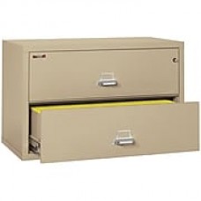 FireKing Lateral 2 Drawer 44" Fireproof File Cabinet - Parchment (2-4422-CPAI)