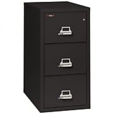 FireKing Vertical 3 Drawer Legal Fireproof File Cabinet - Black (3-3121-CBLI)