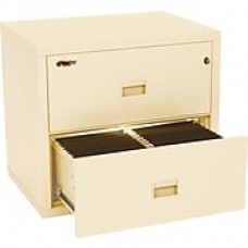 FireKing Compact Turtle Lateral File Cabinet, Letter/Legal, 2-Drawer, Parchment, Includes White Glove Delivery (2R3122CPAI)