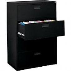 MBI® 4-Drawer Lateral File Cabinet; 52-5/8"H x 36"W x 18"D, Black