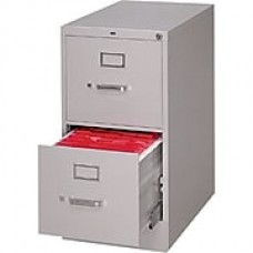 HON® S380 Series 2 Drawer Vertical File Cabinet, Light Gray, Letter, 26"D (HS382PQ)