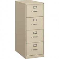 HON® S380 Series 4 Drawer Vertical File Cabinet, Putty, Legal, 26"D (S384CPL)