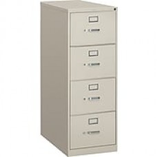 HON® S380 Series 4 Drawer Vertical File Cabinet, Light Gray, Legal, 26"D (HS384CPQ)