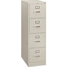 HON® S380 Series 4 Drawer Vertical File Cabinet, Light Gray, Letter, 26"D (HS384PQ)