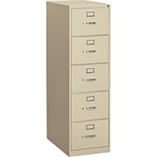 HON 310 Series 5 Drawer Vertical File Cabinet, Legal, Putty, 26-1/2"D (HON315CPL) NEXT2018 NEXT2Day