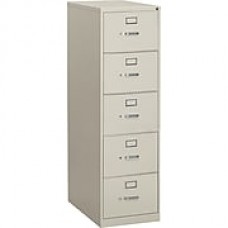 HON 310 Series 5 Drawer Vertical File Cabinet, Legal, Light Gray, 26 1/2"D (HON315CPQ)