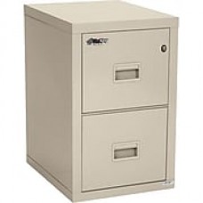 Fire King 1-Hour Fire Resistant Vertical File Cabinet, Letter/Legal, 2-Drawer, Parchment, 22 1/8"D, Truck to Loading Dock