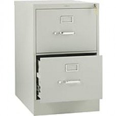 HON 310 Series 2 Drawer Vertical File Cabinet, Legal, Light Gray, 26 1/2"D (HON312CPQ)