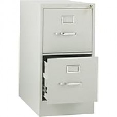 HON 310 Series 2 Drawer Vertical File Cabinet, Letter, Light Gray, 26-1/2"D (H312PQ) NEXT2018 NEXT2Day