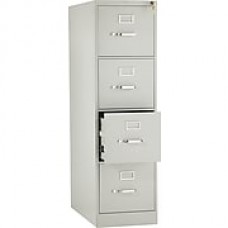 HON 310 Series 4 Drawer Vertical File Cabinet, Letter, Light Grey, 26-1/2"D (H314PQ) NEXT2018 NEXT2Day