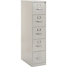 HON 310 Series 5 Drawer Vertical File Cabinet, Letter, Light Grey, 26-1/2"D (HON315PQ) NEXT2018 NEXT2Day