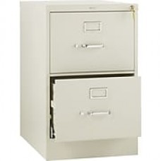 HON 510 Series 2 Drawer Vertical File Cabinet, Legal, Putty, 25"D (H512CPL)